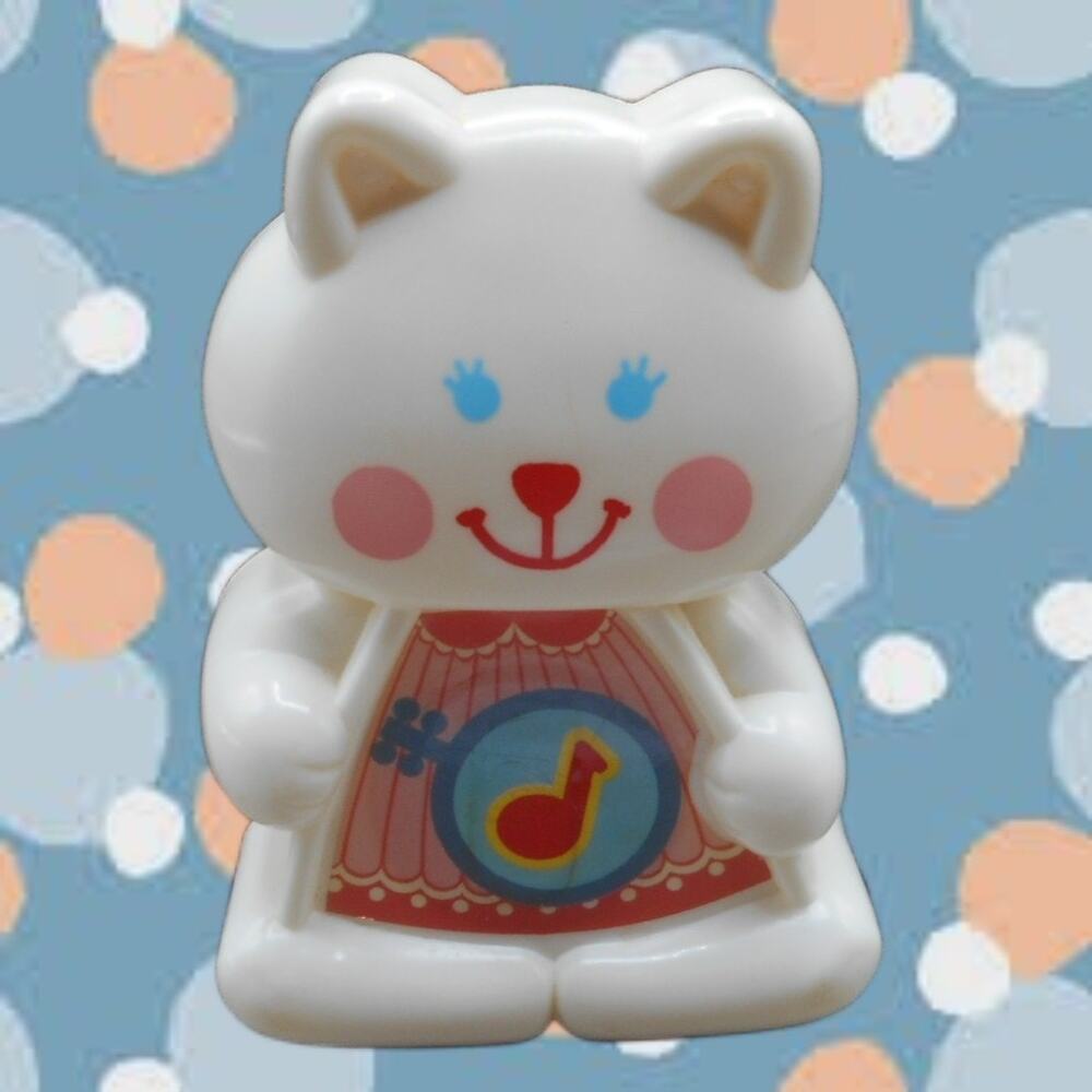 Vintage Playskool 1985 Musical Little Lullaby Cat Baby Clip-on Music Maker